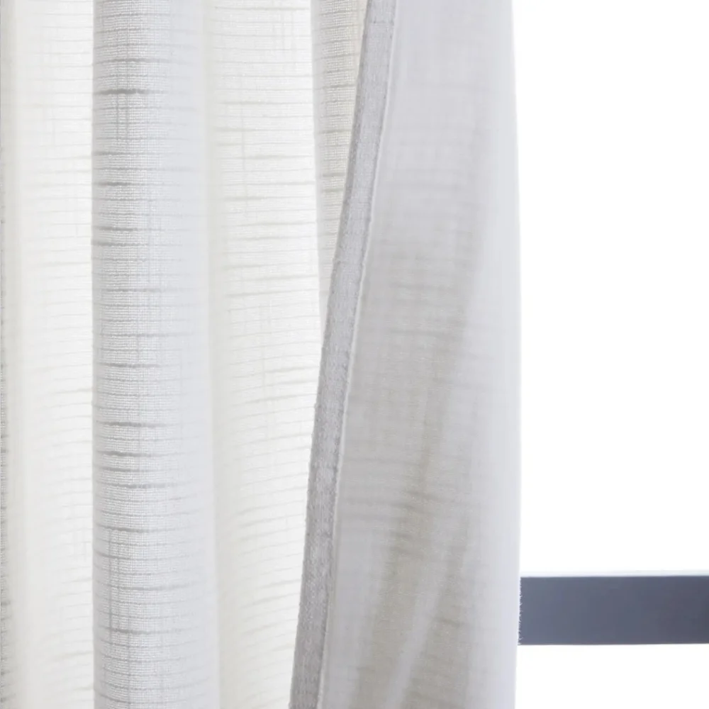 NWT! Quince 100% Cotton White Slub Curtains, 48